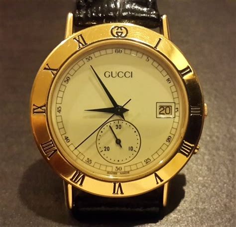 Orologio cronografo vintage Gucci 3800m placcato oro  